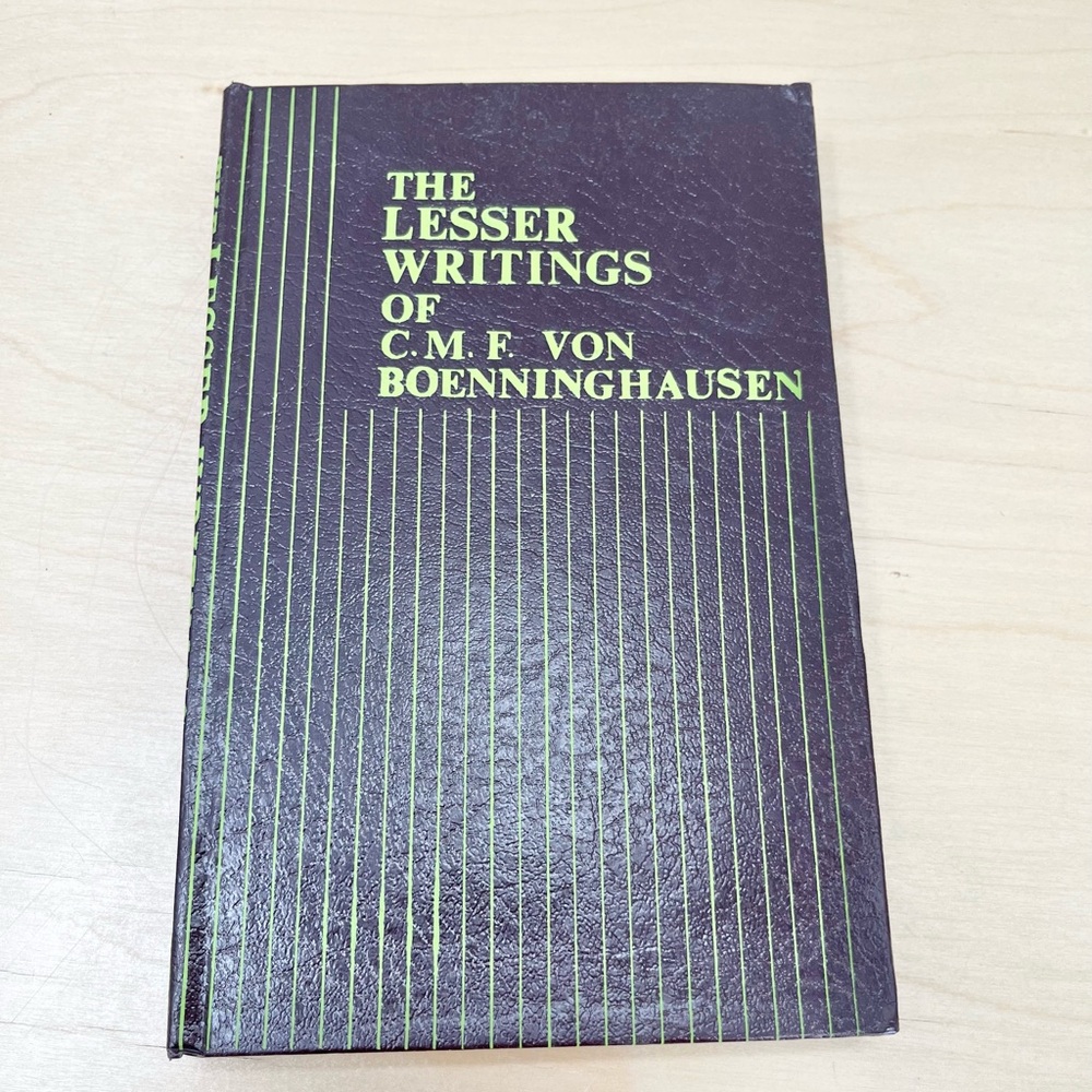 The Lesser Writings‎ of C.M.F. von Boenninghausen Book